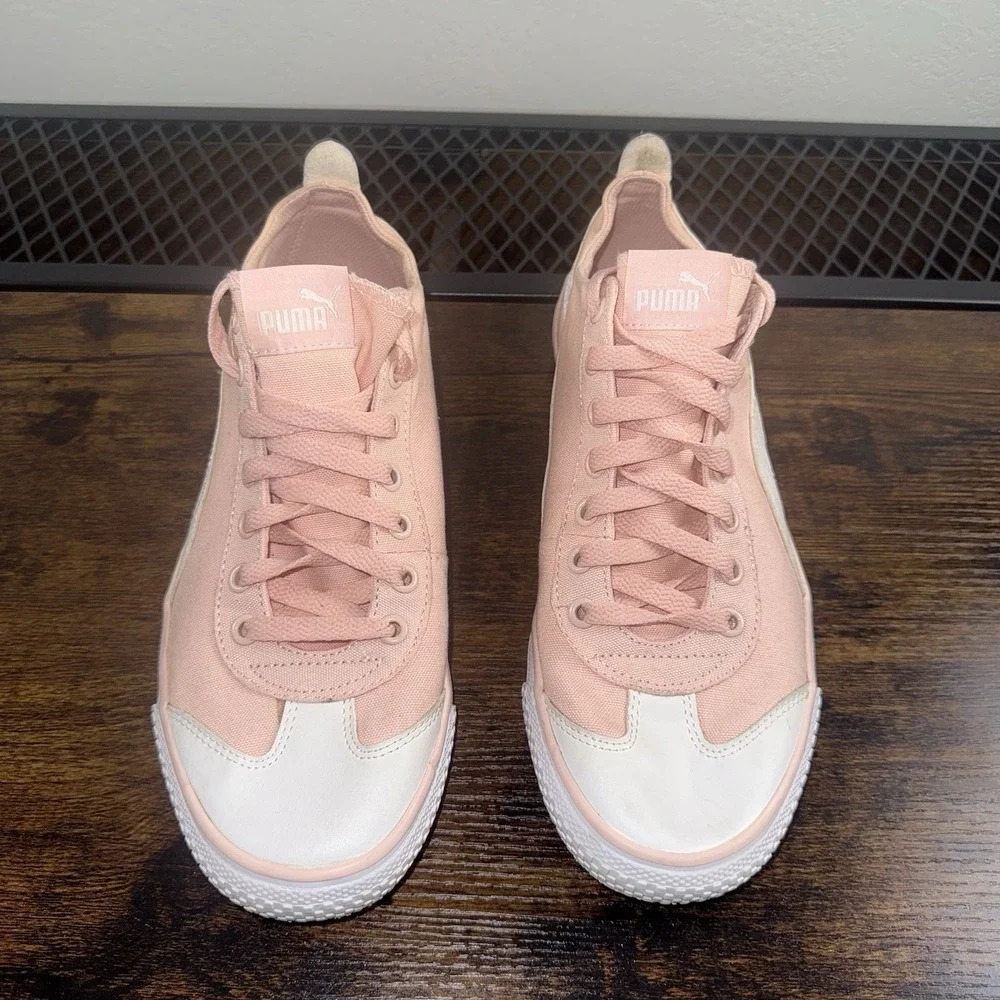 Puma Kaia Womens Pink Mid Canvas Sneakers Size 9.5‎ Lace Up Casual Low Top